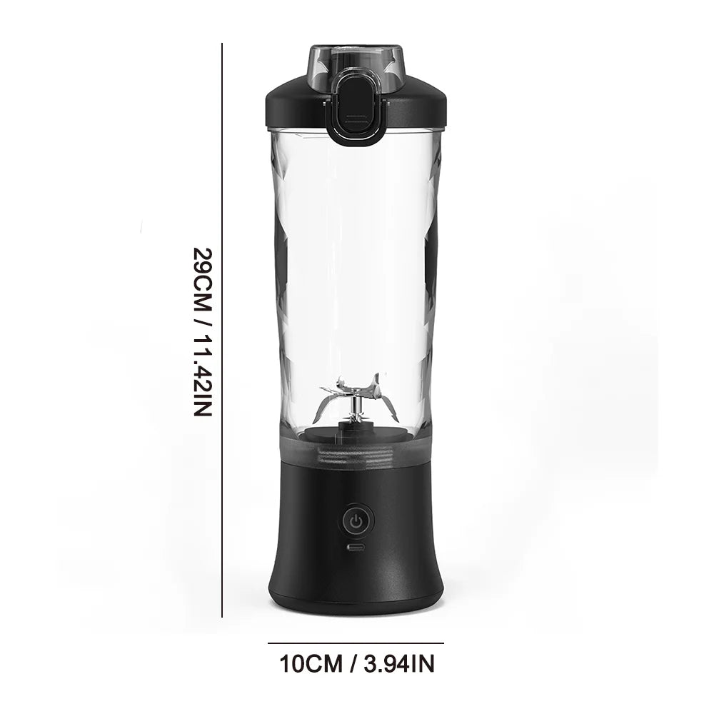 Electric Portable Juicer Fresh Fruit Mixer USB Rechargeable 6-Blade Shakes Smoothie Juice Blender Multifunctional Mixing Cup ﻿