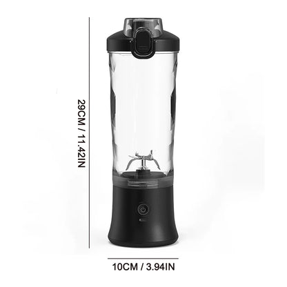 Electric Portable Juicer Fresh Fruit Mixer USB Rechargeable 6-Blade Shakes Smoothie Juice Blender Multifunctional Mixing Cup ﻿